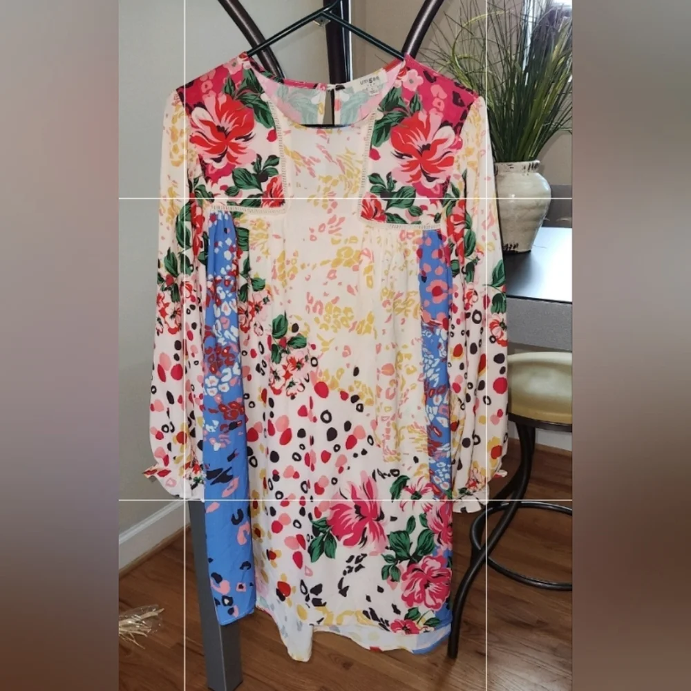 NWOT UMGEE Floral Shift Dress Women's SZ LG - Picture 2 of 9